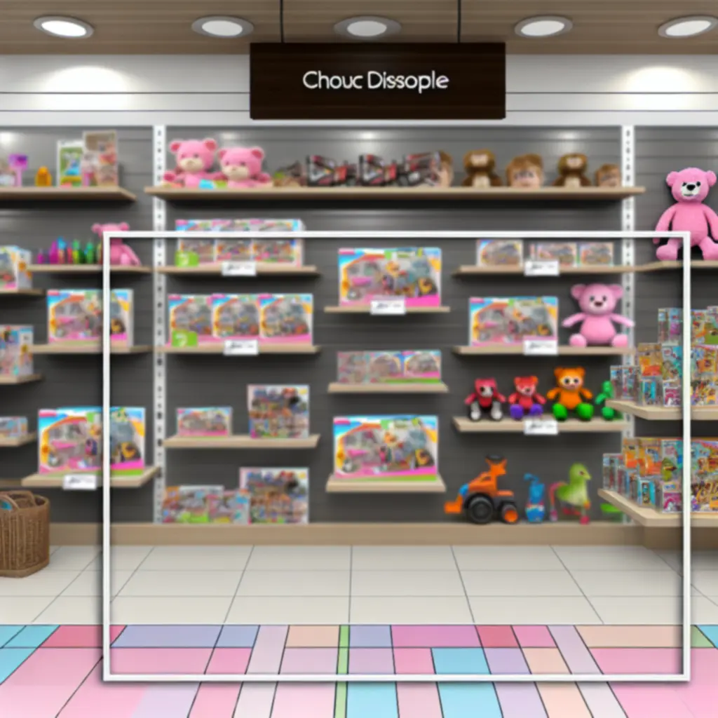 Siatka produktów z zabawkami w sklepie internetowym