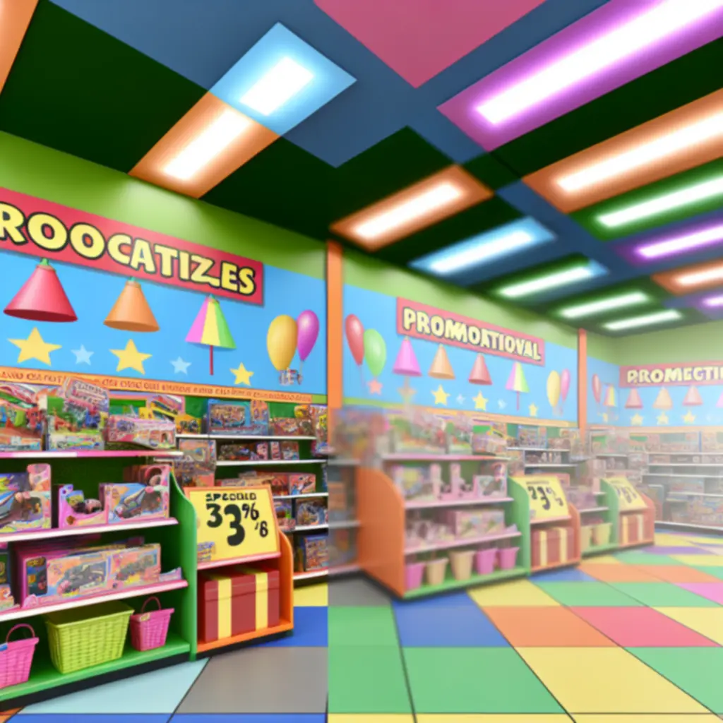 Kolorowy baner promocyjny z zabawkami dla dzieci